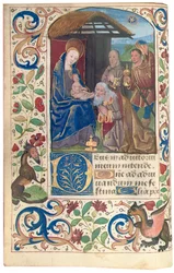 Anbetung der Heiligen Drei Könige, Illustration aus "Stundenbuch, Gebrauch von Rom"