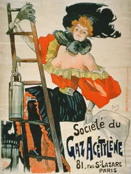 Werbung für die Societe du Gaz Acetylene, Paris