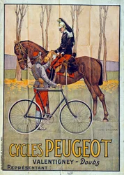 Werbung für Peugeot-Fahrräder