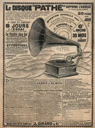 Werbung für Phonographen „Pathe“ 1907 - Le disque pathe