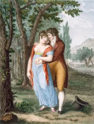 Nachmittag in der Nähe von St. Gervais, graviert von Benoist