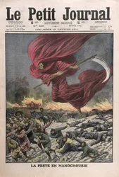 Allegorie der Pest in der Mandschurei, Titelillustration von Le Petit Journal, 19. Februar 1911
