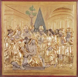 Altarbild, das die Auferstehung des Lazarus darstellt