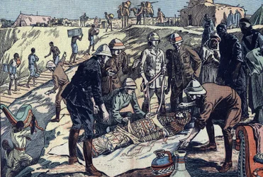 Eine englische Mission entdeckt das Grab von Tin Hinan, Algerien