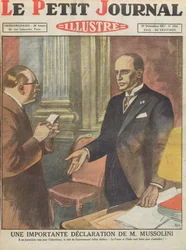Eine wichtige Erklärung von Benito Mussolini (1883-1945) aus Le Petit Journal, 25. Dezember 1927