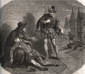 Ein Abgesandter des Königs von Frankreich Heinrich III. (1551-1589) wurde 1582 sterbend in den Straßen von Rom gefunden. Er trug eine kompromittierende Nachricht des Königs über seine Schwester Marguerite de Valois (1553-1615), bekannt als Königin Margot. 