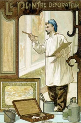 Handwerker: der Malerdekorateur - Chromo