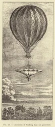 Aufstieg von Cocking in seinem Fallschirm