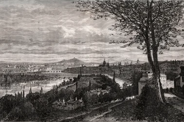 Bellevue (Seine-et-Oise) - Gravur in „La France illustree: geographie, histoire, administration statistique“ von V.A. Malt-Brown. 1884