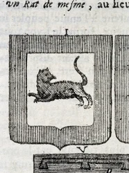 Wappen des italienischen Infanterieregiments in „Die wahre und vollkommene Wissenschaft der Waffen oder das Wappenindex“ von Pierre Palliot
