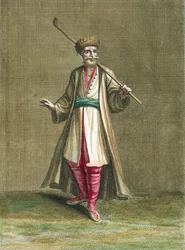 Bulgarische Tracht, Illustration aus Recueil de Costumes du Levant, 1707-8