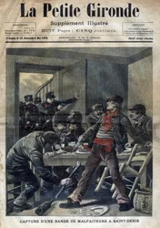 Festnahme einer Verbrecherbande in Saint-Denis im Jahr 1898. Titelblatt von 