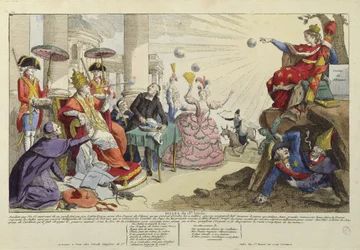 Karikatur der päpstlichen Bullen des 18. Jahrhunderts