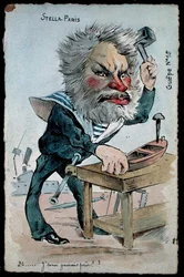 Karikatur des Marineministers Camille Pelletan (1846-1915) aus der Serie 