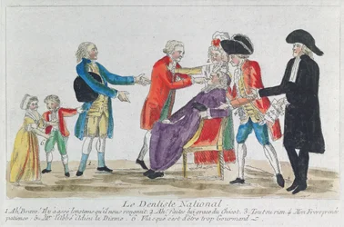 Karikatur der Verstaatlichung von Kirchengut in Frankreich während der Französischen Revolution, 1792
