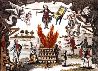 Karikatur von Mirabeau, Vorsitzender des Jakobinerclubs, 1789