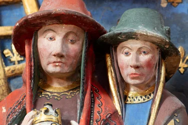 Kathedrale Notre-Dame. Innenansicht. Epitaph von Jean de Libourc. 1470. (Detail)
