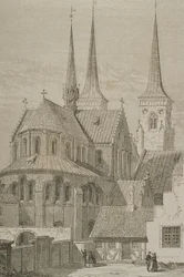 Kathedrale in den 1850er Jahren, Roskilde, Dänemark, aus Le Tour du Monde, veröffentlicht in Paris, 1860er Jahre