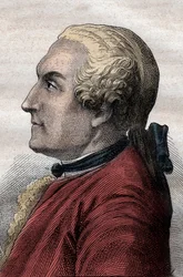 Porträt von Charles Marie de La Condamine (1701-1774), französischer Entdecker und Wissenschaftler - Illustration aus 
