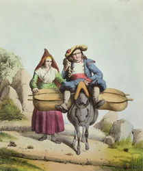 Käseverkäufer aus der Region Tarbes, ca. 1840