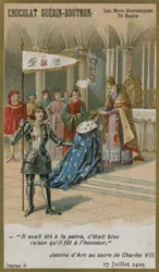 Chocolat Guerin-Boutron Handelskarte, Serie Historische Worte