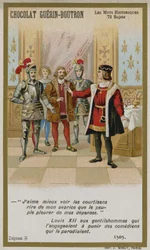 Chocolat Guerin-Boutron Handelskarte, Serie Historische Worte
