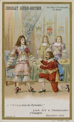 Chocolat Guerin-Boutron Handelskarte, Serie Historische Worte