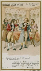 Chocolat Guerin-Boutron Handelskarte, Serie Historische Worte