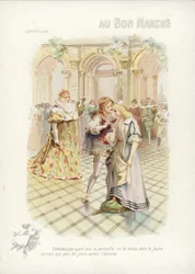 Aschenputtel, spricht mit dem Prinzen