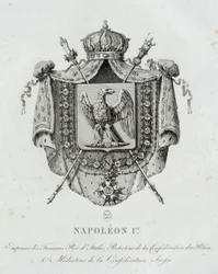 Wappen Napoleons I. in H. Simons „Allgemeinem Wappenbuch des Französischen Kaiserreichs“