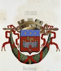 Wappen der Stadt Bordeaux - in „Armorial National de France“ von H. Traversier, Paris