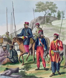 Kosaken in der russischen Armee, ca. 1814