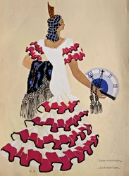 Kostümentwurf für die Figur der Conception aus der Oper 