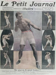 Titelblatt von Le Petit Journal mit dem Kampf zwischen Carpentier und Dempsey, 1921