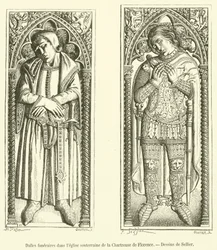 Grabplatten in der unterirdischen Kirche der Kartause von Florenz
