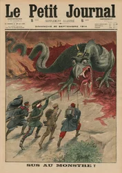 Tod dem Ungeheuer, Titelbildillustration aus „Le Petit Journal“, illustrierte Beilage, 20. September 1914