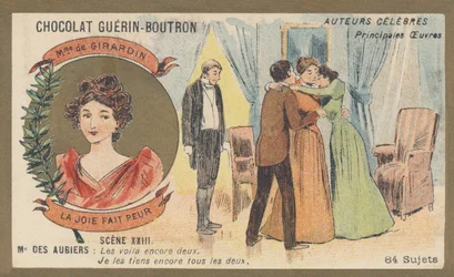 Delphine Gay, Ehefrau von Girardin (1804-1855), französische Schriftstellerin und Journalistin, Autorin von „La joie fait peur“, Komödie in einem Akt und Prosa (1855)