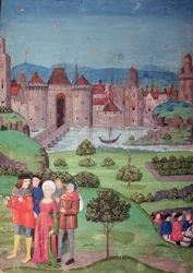 Abreise der Truppen, Szene aus dem Manuskript 