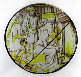 Ein Pilger des Hl. Jakobus betritt ein Hostel