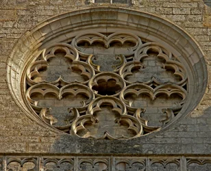 Rosette an der Westfassade