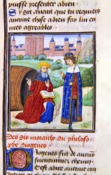 Diogenes, aus Histoire des Philosophes, spätes 15. Jahrhundert