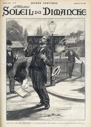 Dreyfus-Affäre - Mordanschlag auf Maître Labori während des Prozesses in Rennes - Angriff auf Herrn Fernand Labori (1860-1917), einen Verteidiger von Alfred Dreyfus (1859-1935), der in Rennes von einer Kugel in den Rücken getroffen wurde, als er auf dem