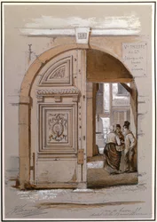 Eingang zum Hotel der Marquise de Brinvilliers, 28 rue de Bievre, Paris