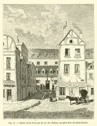 Eingang zur Force durch die Rue des Ballets, gesehen von der Rue Saint-Antoine