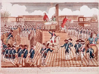 Hinrichtung Marie Antoinettes, Königin von Frankreich, Place de la Révolution, Paris, 16. Oktober 1793