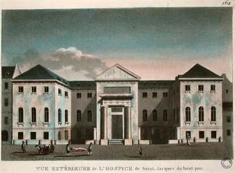 Außenansicht des Hospizes Saint-Jacques, ca. 1800