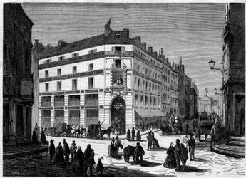 Außenansicht der neuen Geschäfte im Grand Conde, Paris, eingeweiht am 8. April
