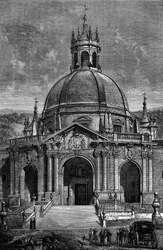 Außenansicht des Heiligtums des Jesuiten Ignatius von Loyola in Spanien