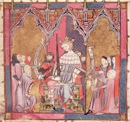Der König, der Gerechtigkeit übt, aus Justiniani in Fortiatum