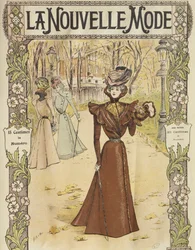 Modeplatte, Titelillustration aus La Nouvelle Mode, 12. Dezember 1897